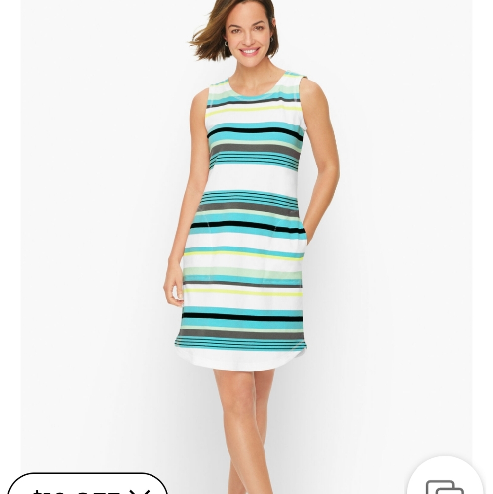 LADDER BACK STRIPE TANK DRESS